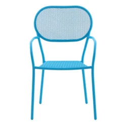 Sunny Club Dark Blue Mesh Steel Outdoor Chair -Patio Furniture Sales Store sunny club dark blue mesh steel outdoor chair 1