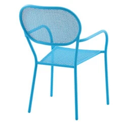 Sunny Club Dark Blue Mesh Steel Outdoor Chair -Patio Furniture Sales Store sunny club dark blue mesh steel outdoor chair 3