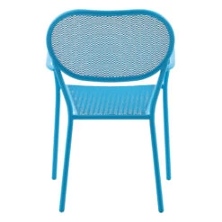 Sunny Club Dark Blue Mesh Steel Outdoor Chair -Patio Furniture Sales Store sunny club dark blue mesh steel outdoor chair 4