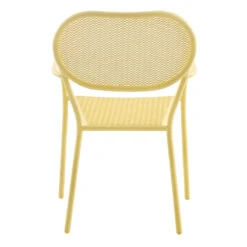 Sunny Club Light Yellow Mesh Steel Outdoor Chair -Patio Furniture Sales Store sunny club light yellow mesh steel outdoor chair 4