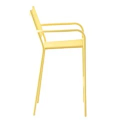 Sunny Club Light Yellow Textilene Stackable Outdoor Barstool -Patio Furniture Sales Store sunny club light yellow textilene stackable outdoor barstool 2