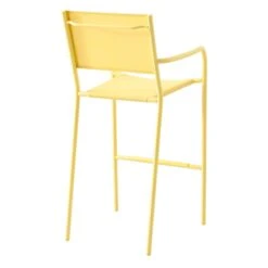 Sunny Club Light Yellow Textilene Stackable Outdoor Barstool -Patio Furniture Sales Store sunny club light yellow textilene stackable outdoor barstool 3