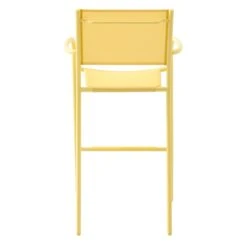 Sunny Club Light Yellow Textilene Stackable Outdoor Barstool -Patio Furniture Sales Store sunny club light yellow textilene stackable outdoor barstool 4