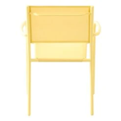 Sunny Club Light Yellow Textilene Stackable Outdoor Chair -Patio Furniture Sales Store sunny club light yellow textilene stackable outdoor chair 4