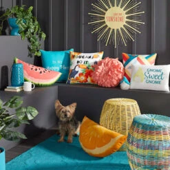 Sunny Club Multicolor Outdoor Wicker Ottoman, 16" -Patio Furniture Sales Store sunny club multicolor outdoor wicker ottoman 16 2