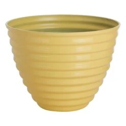 Sunny Club Yellow Beehive Pot, 14"