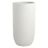 Tall Fluted Off-White Planter, 33" -Patio Furniture Sales Store tall fluted off white planter 33