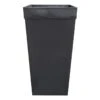 Tall Smooth Black Planter, 25" -Patio Furniture Sales Store tall smooth black planter 25
