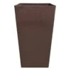 Tall Square Brown Planter, 21" -Patio Furniture Sales Store tall square brown planter 21