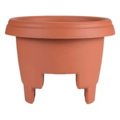 Terracotta Terra Living Deck Rail Planter, 12"