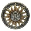 Textured Metal Sun Face Outdoor Wall Decor, 25" -Patio Furniture Sales Store textured metal sun face outdoor wall decor 25