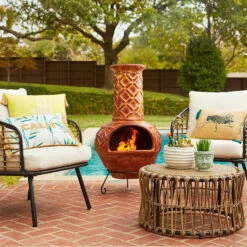 Tracey Boyd 2-Piece Steel & Wicker Outdoor Chair Set