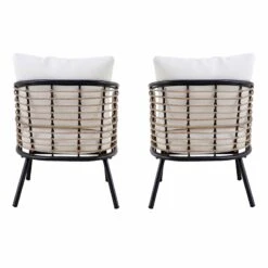 Tracey Boyd 2-Piece Steel & Wicker Outdoor Chair Set -Patio Furniture Sales Store tracey boyd 2 piece steel wicker outdoor chair set 3