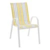 Tracey Boyd Stackable White & Yellow Caprice Striped Sling Patio Chair -Patio Furniture Sales Store tracey boyd stackable white yellow caprice striped sling patio chair