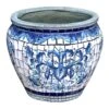 Tuscan Mosaic Tile Ceramic Planter, 14.5" -Patio Furniture Sales Store tuscan mosaic tile ceramic planter 14.5