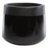 Two-Tone Black Textured Planter, Medium
