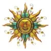 Two-Tone Metal Sun Face Outdoor Wall Decor -Patio Furniture Sales Store two tone metal sun face outdoor wall decor