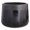 Two-Tone Textured Black Planter, Large -Patio Furniture Sales Store two tone textured black planter large