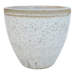 Ty Pennington White Rocky Planter, Medium