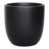 Warrenton Black Egg-Shaped Planter, 13.5"