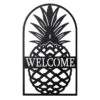 Welcome Pineapple Metal Outdoor Wall Decor, 24" -Patio Furniture Sales Store welcome pineapple metal outdoor wall decor 24
