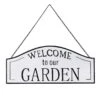 Welcome To Our Garden Metal Outdoor Wall Sign, 24"
