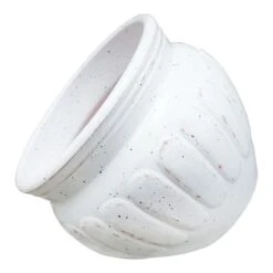 White Bohemian Bean Pot, Medium