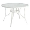 White Steel Round Table, 42"