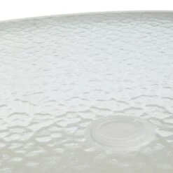 White Steel Round Table, 42" -Patio Furniture Sales Store white steel round table 42 2