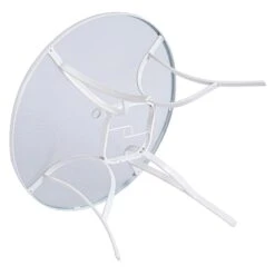 White Steel Round Table, 42" -Patio Furniture Sales Store white steel round table 42 4