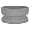 White Terrazzo-Look Low Bowl Pedestal Planter, Large -Patio Furniture Sales Store white terrazzo look low bowl pedestal planter large