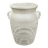 Whitewashed Pot With Handle, 8.5" -Patio Furniture Sales Store whitewashed pot with handle 8.5