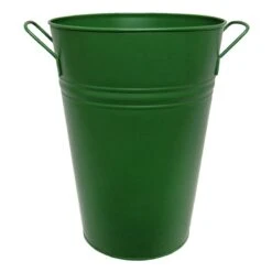 Willow Crossley Tall Green Metal Planter, 12"